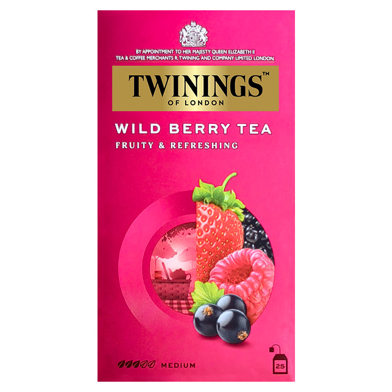 TWININGS川宁综合野莓果香进口红茶英国盒装袋泡茶水果味茶包临期