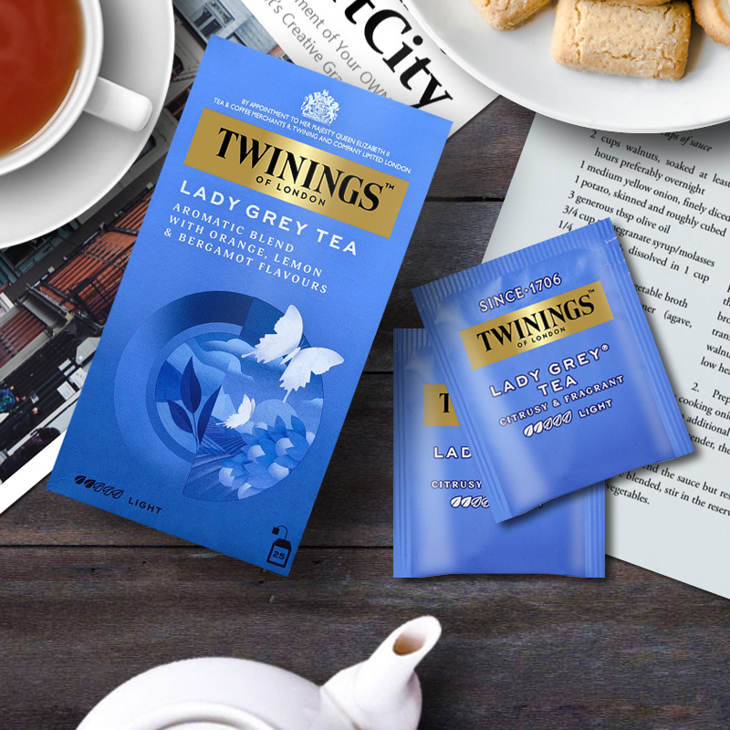 英国TWININGS川宁红茶仕女伯爵红茶lady grey袋泡茶25片茶包临期 - 图2