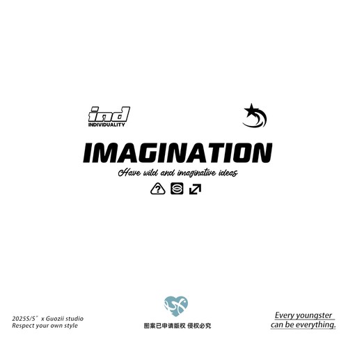 Guozii运动风国潮短袖t恤上衣女高街小众字母百搭半袖复古ins美式 - 图2