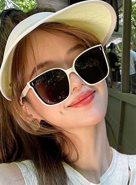 奶白墨镜女高级感2025时尚显脸小防紫外线防晒海边度假旅游太阳镜