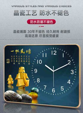 2021新款钟表挂钟客厅时尚简约轻奢装饰画时钟挂墙静音石英钟家用