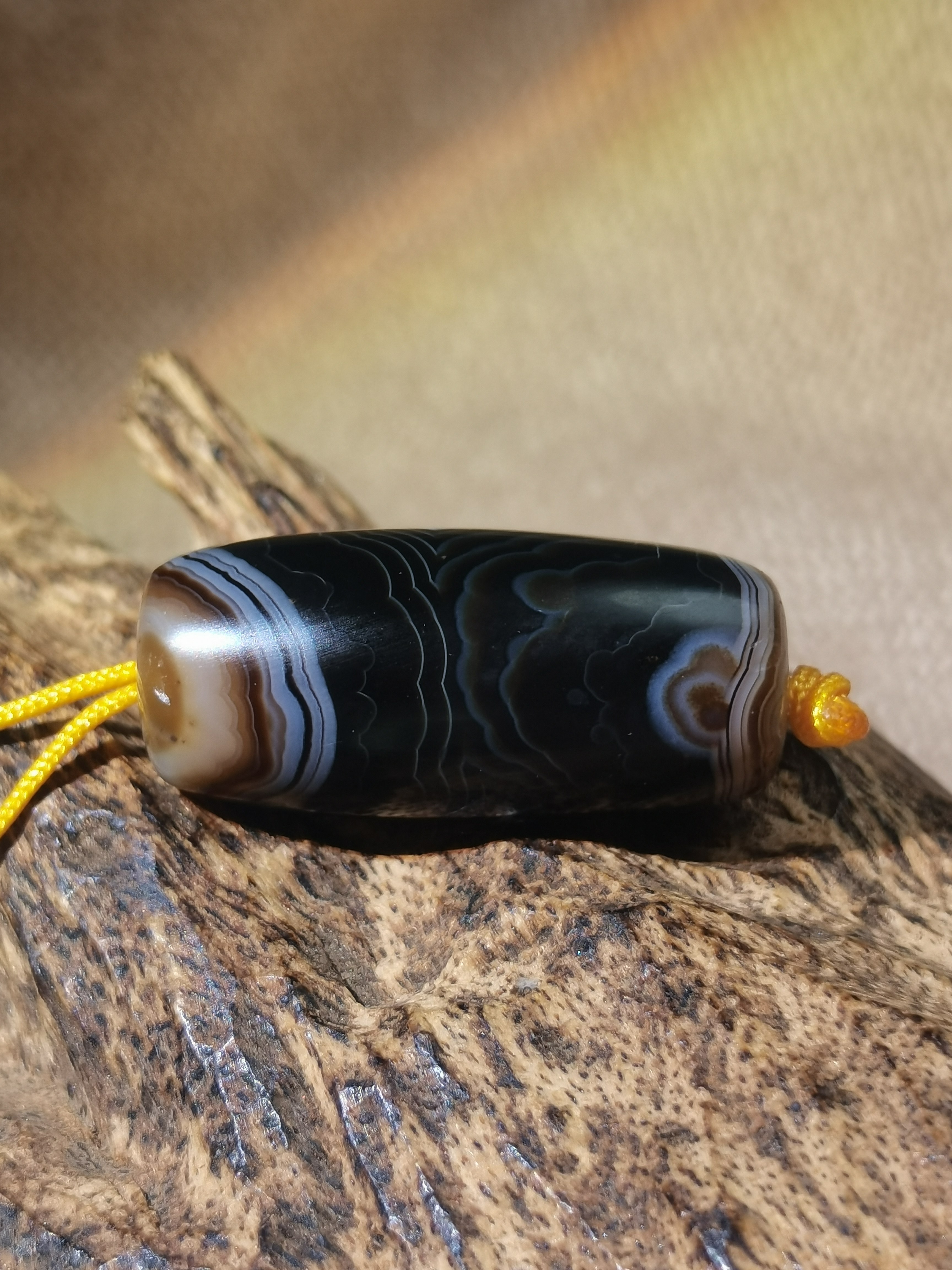 藏传老虫虫系列天然缠丝FO眼浑厚古朴包浆油糯玛瑙玉髓珠项链配饰,淘宝优惠券,粉丝福利购,淘宝优惠卷