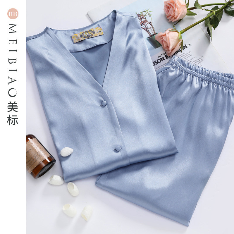 美标九分袖19姆米重磅春秋款家居服 美标服饰宝航专卖睡衣/家居服套装