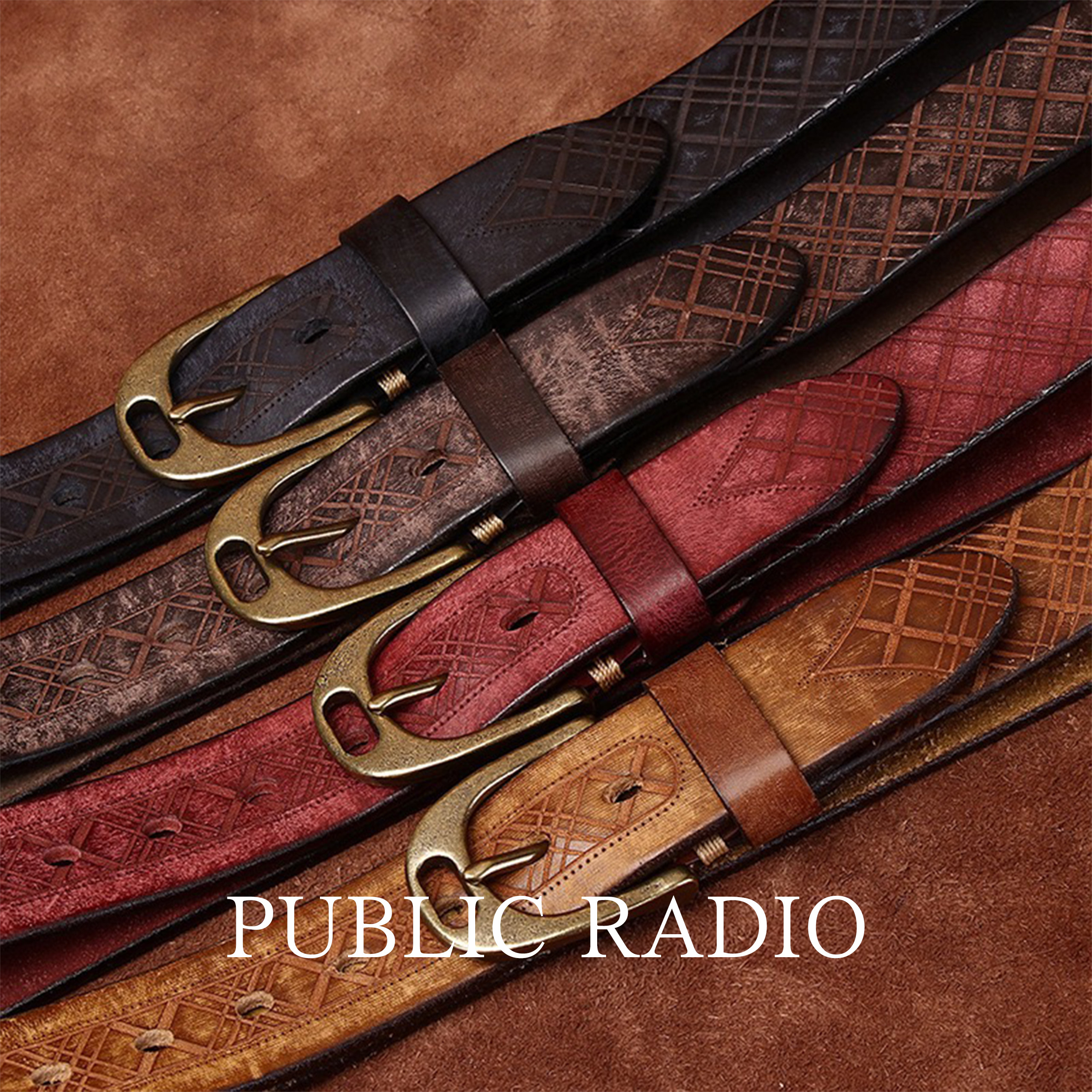 PUBLIC RADIO｜西部真皮腰带远古图腾复古男士狂野美式头层牛皮,淘宝优惠券,粉丝福利购,淘宝优惠卷