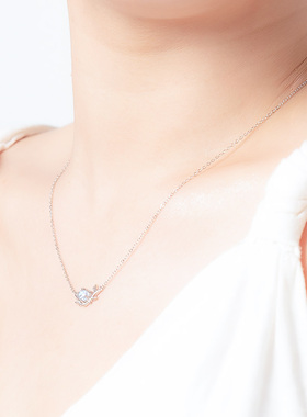 Name.s925银月光石项链送女友