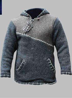 2020 men's long-sleeved sweater plus size jacket针织衫男外套