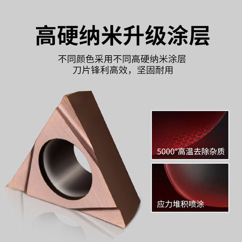 数控镗孔刀片TPGH080204 TCMT110204精镗刀片钢件内孔镗刀刀头粒 - 图1