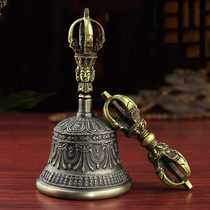 New products Five shares of bell pestle Nepal copper-made imported handmade five-share hand shaking Suzuki Bell Pestle Pestle Carved Flower for 15cm