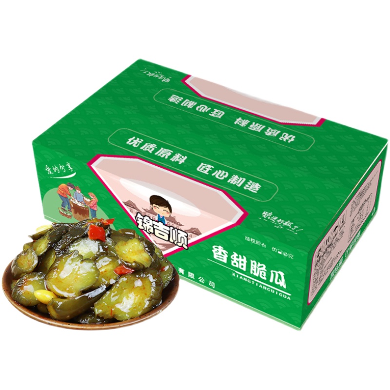 锦吉顺酱黄瓜香甜脆瓜下饭菜腌乳黄瓜小黄瓜整箱商用酱菜咸菜大全-图3