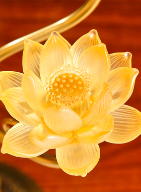 古法琉璃led莲花灯家用佛前供灯