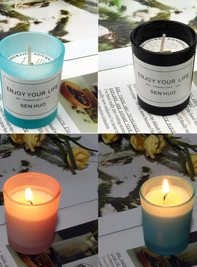 厂家浪漫无烟香薰蜡烛生日礼物大豆蜡家居摆件玻璃杯香氛蜡烛