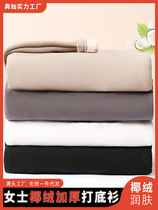 Gush bottom-shirt female integrated suede winter foreign air inner lap thickened heat warm long sleeve round collar upper garment factory