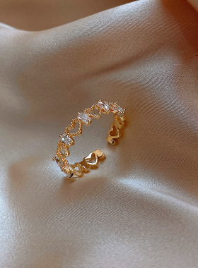 小红书同款小众设计感手表戒指个性时尚创意食指戒单身开口戒手饰