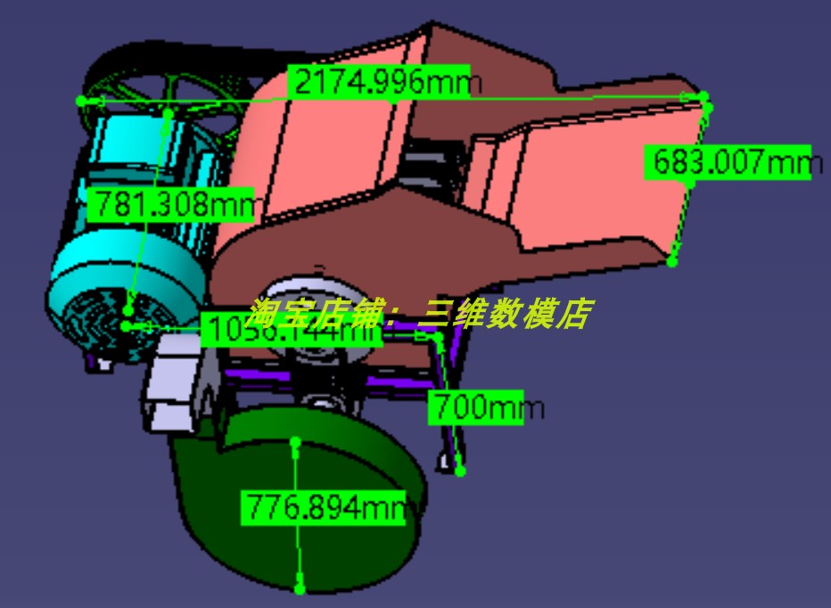 动物电动机饲料粉碎机搅拌机筛网3D三维几何数模型皮带轮螺旋输送 - 图0