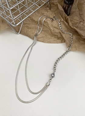 新款双层项链男女嘻哈潮