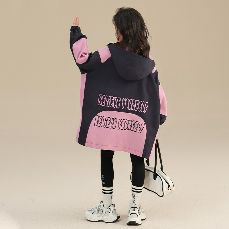 贝蒂女童防风风衣外套2026春季春款韩女大童儿童中长款冲锋外套,淘宝优惠券,粉丝福利购,淘宝优惠卷