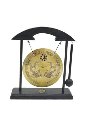 合金风铃摆件双龙百寿锣家居饰品装饰工艺品摆设铜锣