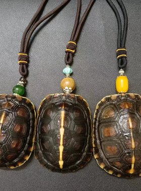 天然文玩真龟壳手把件