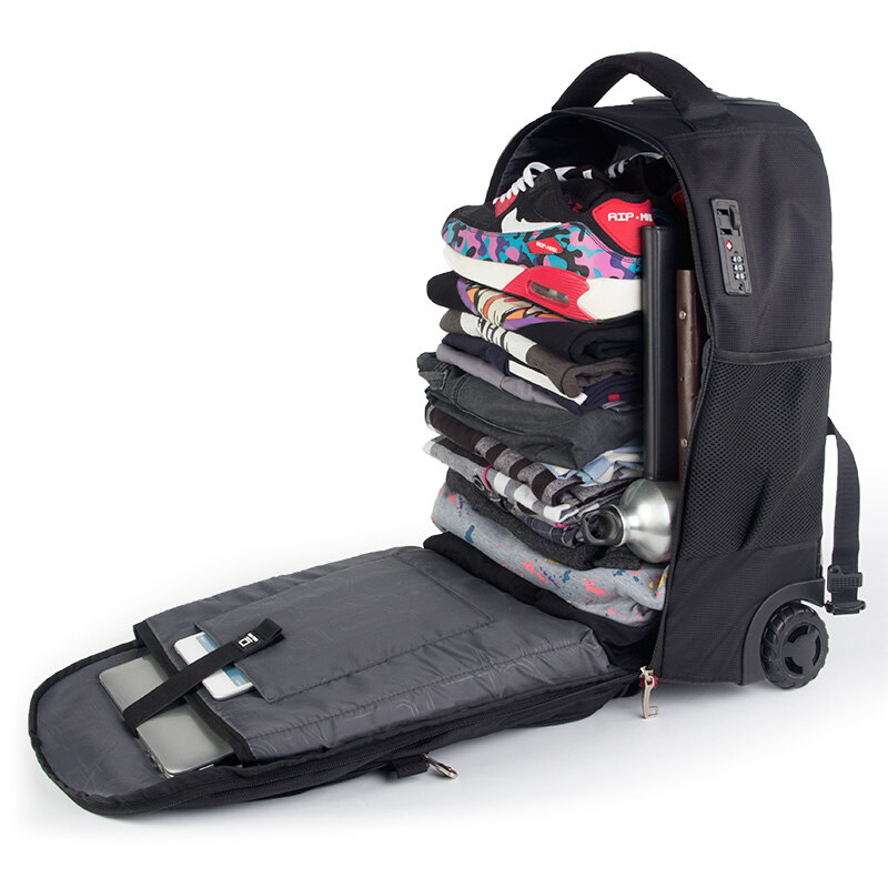 瑞士军刀拉杆包男女短途两用登机箱 书丹箱包旅行袋