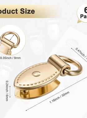 制品手工皮具配件柳叶形金属连接环铆钉挂扣替换五金件装饰配件环