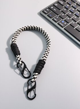 双头S扣编织手腕绳钥匙扣公交卡门禁收纳拎绳 保温杯手提手机挂绳