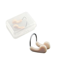 Professional steel wire durable nose clip swimming anti-fall anti-choking water box for swimming snuff race silicone nose clip