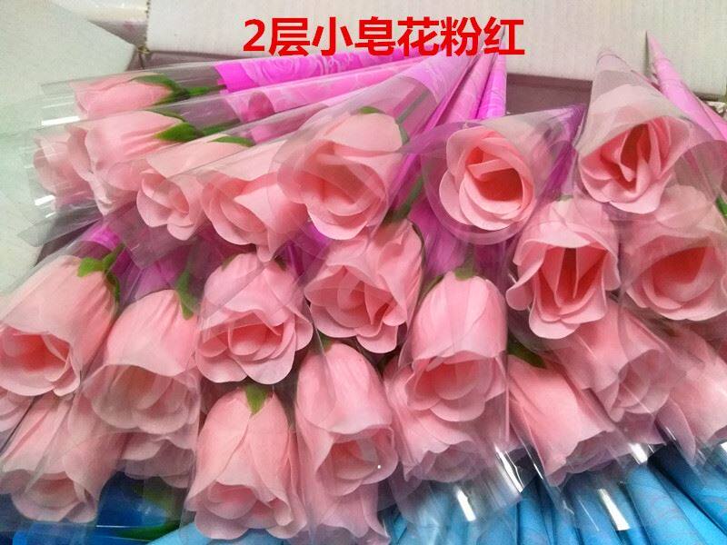 情人节小熊香皂玫瑰肥皂花仿真单支活动小礼物妇女礼品教师节创意