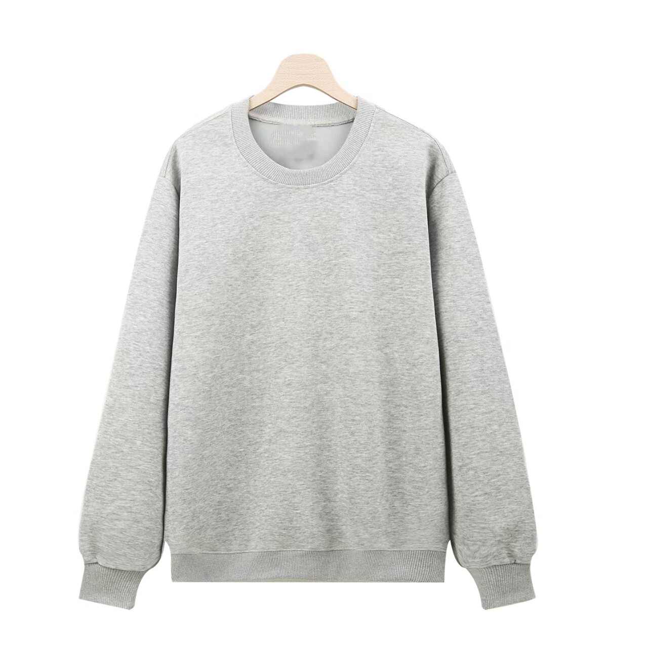 Men's round neck solid color spring and autumn sweatshirt