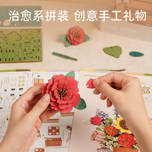 Ruoke 520 wooden handmade puzzle building block gift
