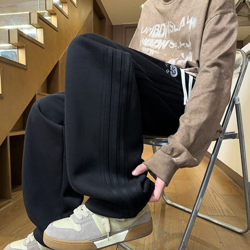 秋冬季裤子加绒男孩初中高中学生宽松休闲长裤青少年大童运动卫裤,淘宝优惠券,粉丝福利购,淘宝优惠卷