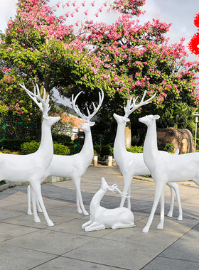 园林景观商场婚庆彩绘动物雕塑