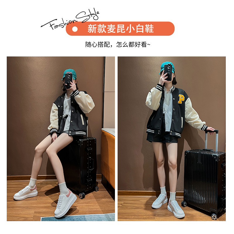 荔季小白鞋女真皮2025春夏季爆款百搭厚底增高休闲板鞋正品运动鞋