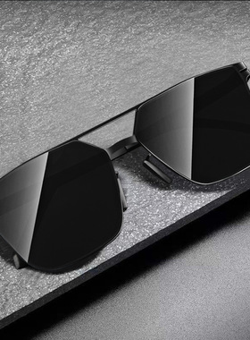 2023新款黑色太阳镜绿膜男款时尚