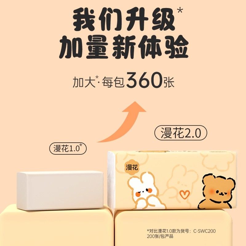 漫花纸巾大包加厚抽纸云柔纸面巾柔韧舒适家用餐巾纸优选囤货装,淘宝优惠券,粉丝福利购,淘宝优惠卷
