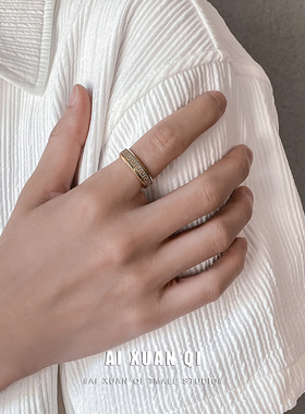 钛钢日韩男生戒指拼色情侣戒