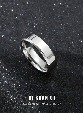 男生钛钢日韩简约戒指不掉色