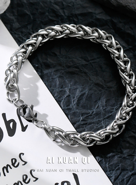 ins小众风简单大方钛钢冷淡手链