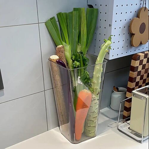 厨房大葱收纳神器放葱神器收纳桶厨房食材葱姜收纳盒放葱收纳筐 - 图3