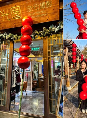 新年仿真巨型糖葫芦打卡美陈摆件