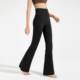 Embarrassing-free flared pants with quick-drying Lycra fabric and high waist