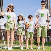 Tide-card pro-children in summer clothing a family of three-four-mouth high-end mother womens clothing 2023 new foreign-gas mother-son whole family suit