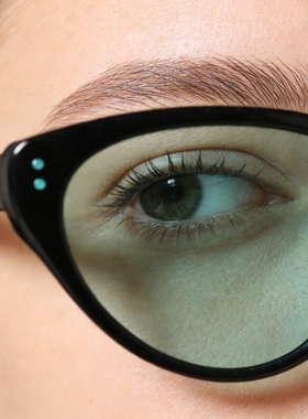 猫眼黑框UV400防晒可配近视墨镜