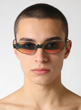 小众无鼻托猫眼UV400防晒墨镜