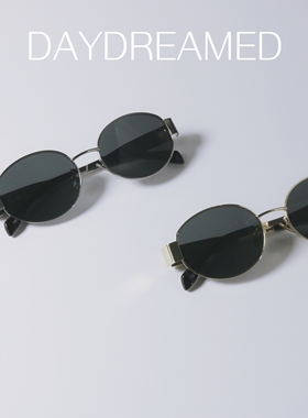 高街朋克风UV400椭圆形太阳眼镜