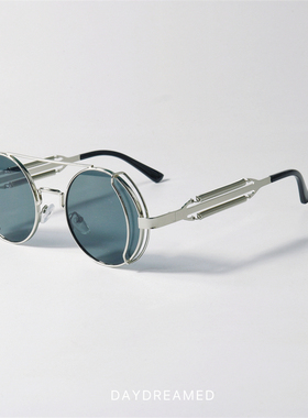 蒸汽朋克风格未来感UV400墨镜