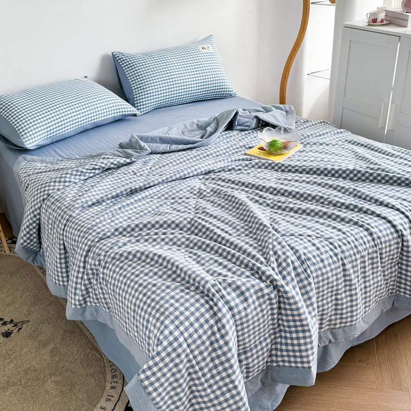 Zinghome/自然醒色织水洗棉棉花夏被子被芯 - 图0