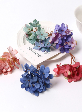 仿真绣球花 假花绢花 diy手工花环胸花材料 婚庆婚礼花墙拱门装饰