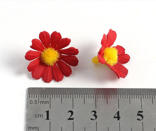仿真小花 向日葵太阳花diy手工头饰发饰服装配件花环材料绢布假花 - 图0