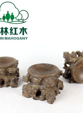 手捻葫芦底座木托水晶球球座蛋雕文玩核桃底座工艺品摆件