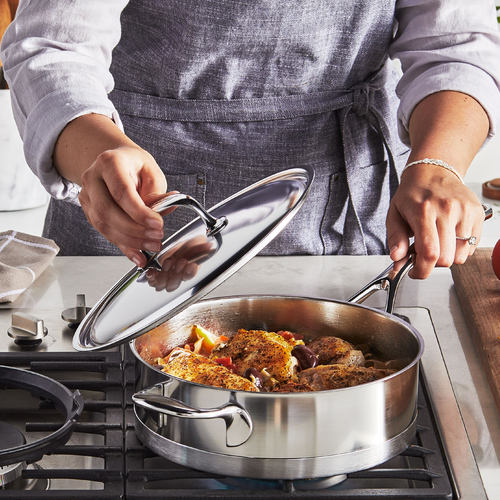 比利时产 DEMEYERE Atlantis 七层不锈钢锅嘉格纳配套 - 图1